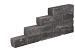 Blockstone getrommeld 60x15x15 cm Black