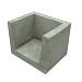 U-Hoekelement 30x30x40 cm Grijs