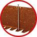 Kantopsluiting Koppelpin 18xØ0,6 cm Corten