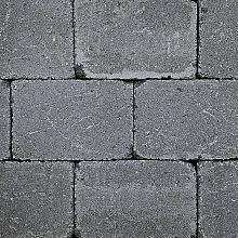 Antieke trommelsteen 30x20x5 cm antraciet