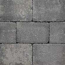 Stonique getrommeld 30x20x5 cm grijs-zwart