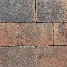 Antieke trommelsteen 30x20x6 cm oud bruin