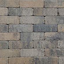 Antieke trommelsteen dikformaat 21x7x6 cm musselkalk