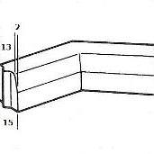 Hoekstuk 13/15x25 cm 135º inw. VB