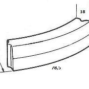 Band 18/20x25 cm R=0,5 uitw. VB