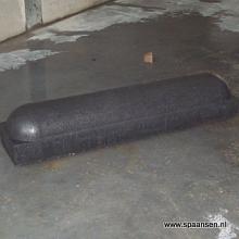 Stootband 95x20x17 cm 2x rond Zwart