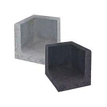 L-Hoekelement 30x30x50 cm Zwart