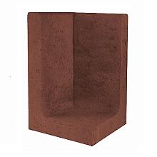 L-Hoekelement 40x40x60 cm Roestbruin