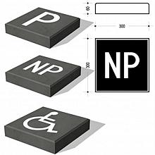 Teksttegel 30X30X6 cm Tekst 15 cm NP
