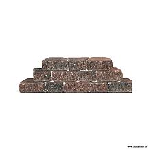 Granubrick 23,1/15,3x20x10 cm Rood-zwart 1,9m²