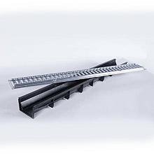 Hexaline Losse goot kunststof Zwart 100x12,7x7,8 cm