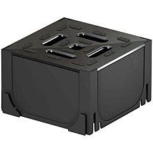 Hexaline Roostergoot hoek/verbindingsblok zwart laag