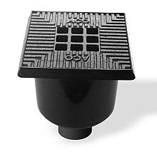 Schrobputje 20x20x21 cm gietijzer rand en rooster