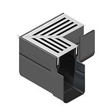 SlimLine hoekstuk incl blank alu rooster