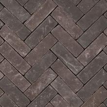 Vida getrommeld UDF60 20×6,5×6cm Atlas aubergine zwart bezand