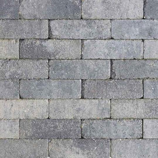 Stonique getrommeld dikformaat 21x7x6 cm grijs-zwart