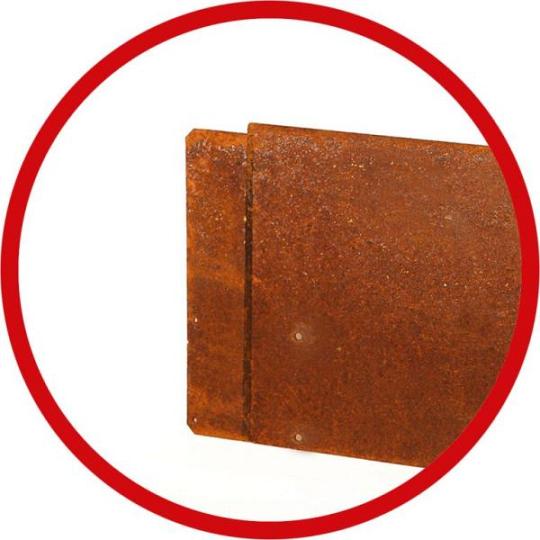 Kantopsluiting Koppelplaat 27,7 cm Corten