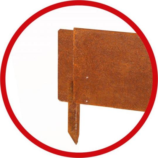 Kantopsluiting Koppelspies 27,7 cm Corten