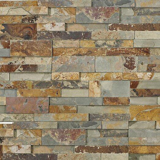 Multicolor Slate Fixwall 5 lg hoek str 15x(20+40) cm (6 st)§